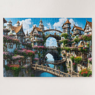 Fantasy City on a Cliff Jigsaw Puzzle