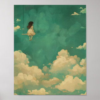 fantasy clouds in the sky dreamer art print