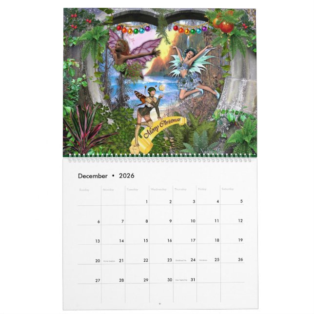 Fantasy collections calendar (Dec 2026)