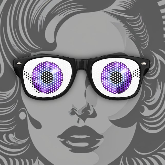 Fantasy Color Eyes Purple Retro Sunglasses (Creator Uploaded)