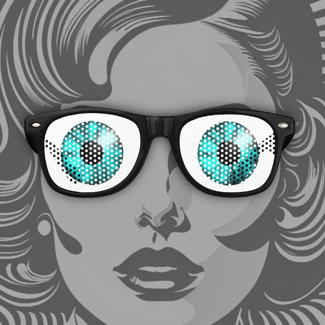 Fantasy Color Eyes Turquoise Retro Sunglasses (Creator Uploaded)