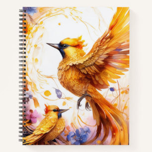 Fantasy Colorful Bird Notebook
