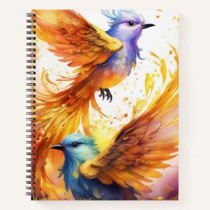 Fantasy Colorful Bird Notebook