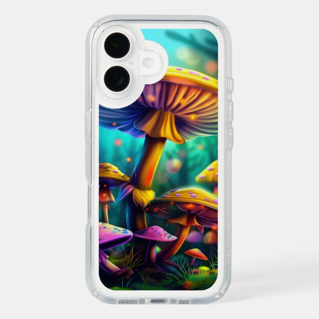 Fantasy Colorful Mushrooms iPhone Case (Front)
