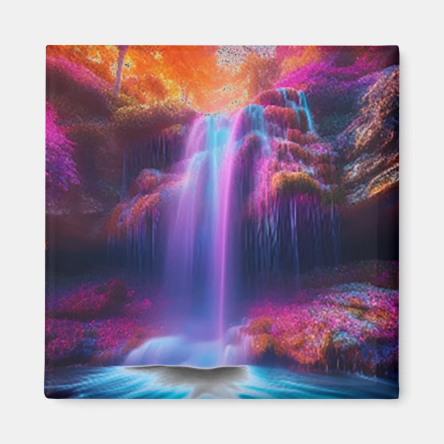 Fantasy Colorful Waterfall Magnet (Front)