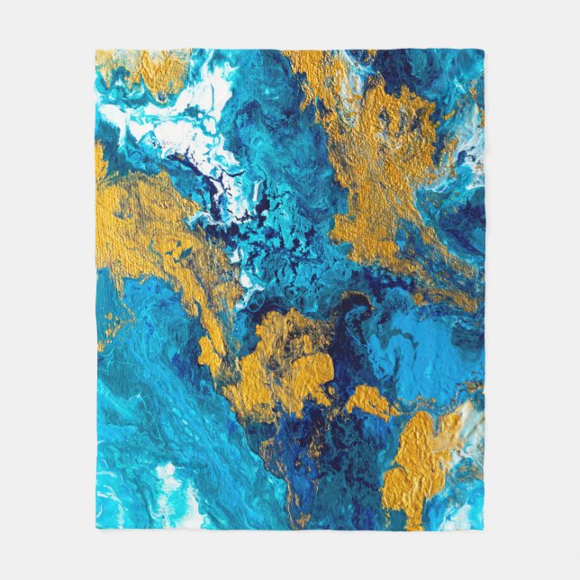 Fantasy Colors: Artistic Abstract Background. Fleece Blanket (Front)