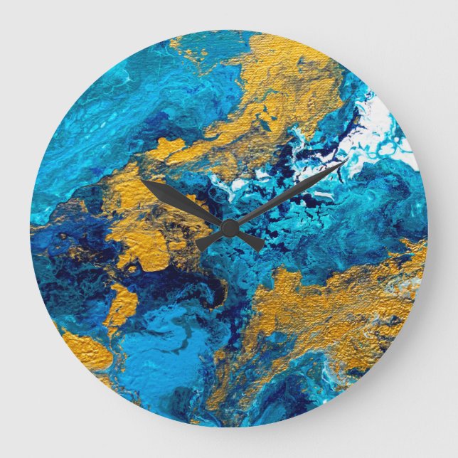 Fantasy Colors: Artistic Abstract Background. Large Clock (Front)