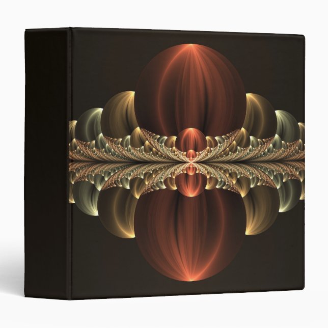 Fantasy Construction Shiny Abstract Fractal Art 3 Ring Binder (Front/Spine)