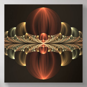 Fantasy Construction Shiny Abstract Fractal Art Acrylic Photo Tile
