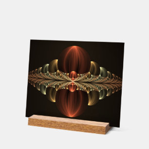 Fantasy Construction Shiny Abstract Fractal Art Acrylic Sign