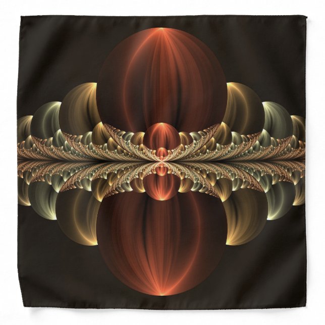 Fantasy Construction Shiny Abstract Fractal Art Bandana (Front)