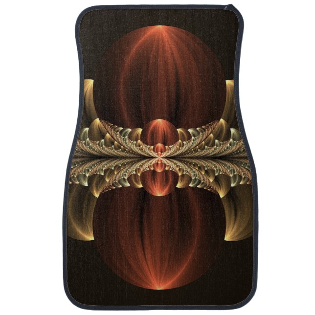 Fantasy Construction Shiny Abstract Fractal Art Car Floor Mat (Front)