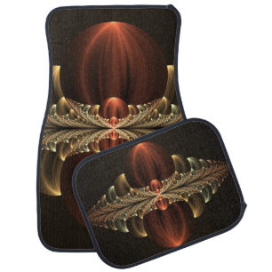 Fantasy Construction Shiny Abstract Fractal Art Car Floor Mat