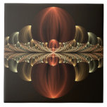 Fantasy Construction Shiny Abstract Fractal Art Ceramic Tile<br><div class="desc">Unusual and utopian composition, modern fractal graphic.
Design for your ceramic tile and more.</div>