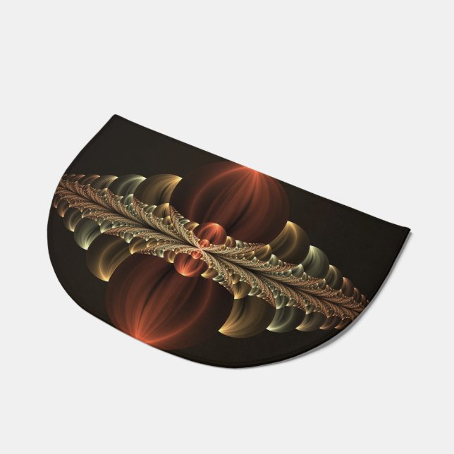 Fantasy Construction Shiny Abstract Fractal Art Doormat (Angled)