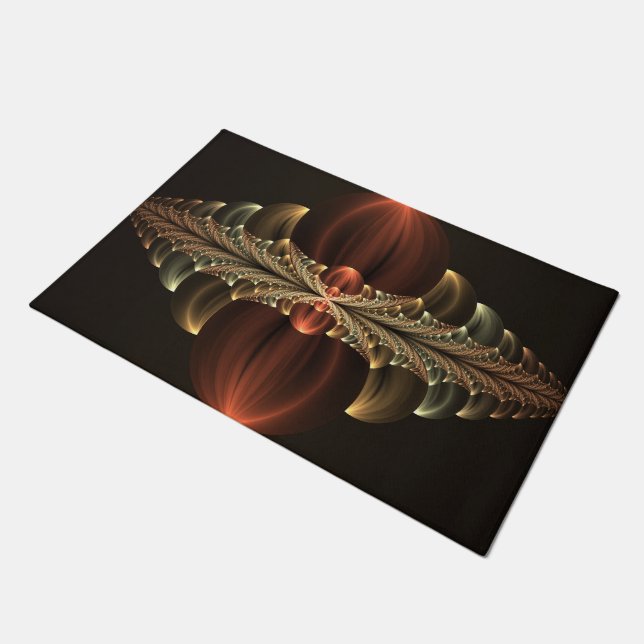Fantasy Construction Shiny Abstract Fractal Art Doormat (Angled)