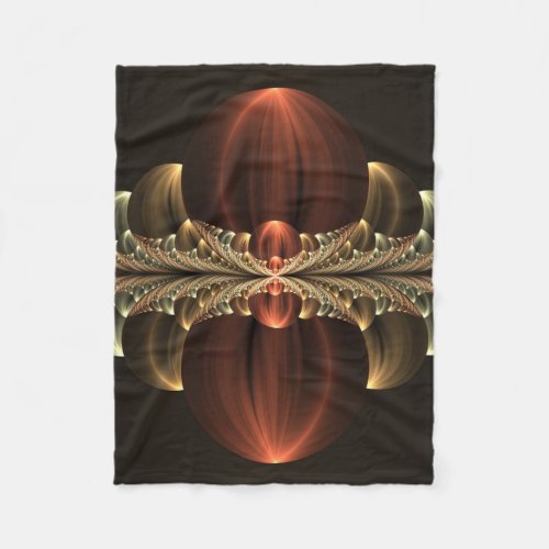 Fantasy Construction Shiny Abstract Fractal Art Fleece Blanket