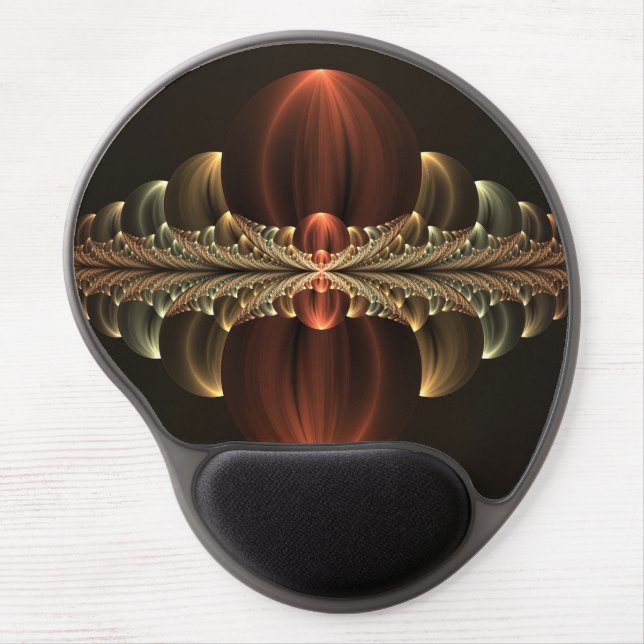 Fantasy Construction Shiny Abstract Fractal Art Gel Mouse Pad (Front)