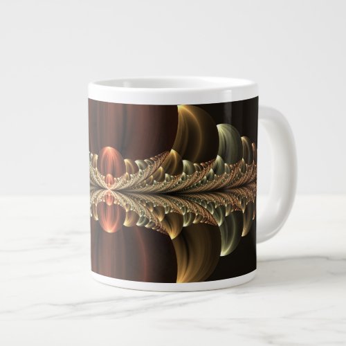 Fantasy Construction Shiny Abstract Fractal Art Giant Coffee Mug