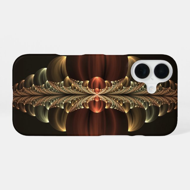 Fantasy Construction Shiny Abstract Fractal Art Iphone Case (Back Horizontal)