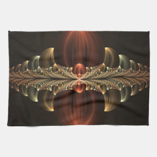 Fantasy Construction Shiny Abstract Fractal Art Kitchen Towel