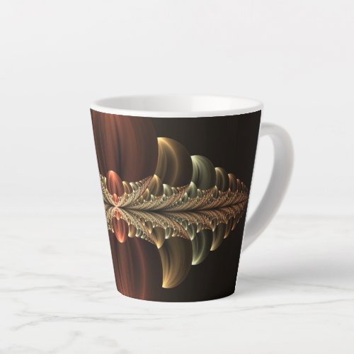 Fantasy Construction Shiny Abstract Fractal Art Latte Mug