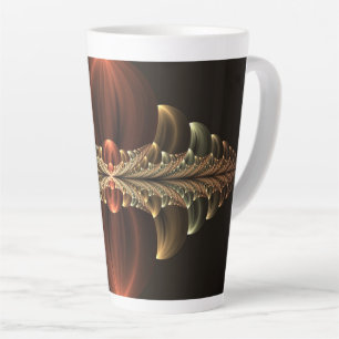 Fantasy Construction Shiny Abstract Fractal Art Latte Mug