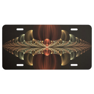 Fantasy Construction Shiny Abstract Fractal Art License Plate