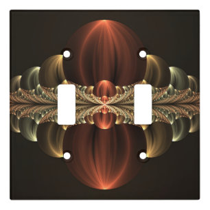 Fantasy Construction Shiny Abstract Fractal Art Light Switch Cover