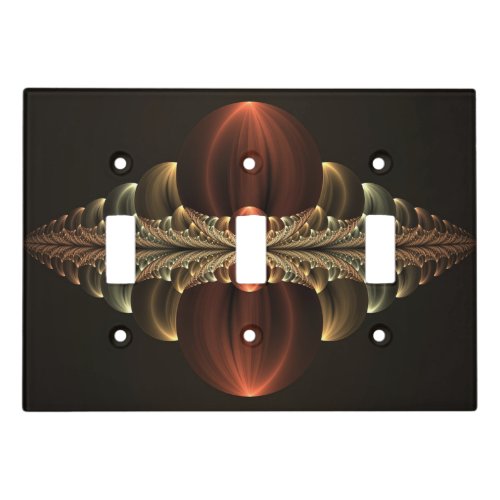 Fantasy Construction Shiny Abstract Fractal Art Light Switch Cover