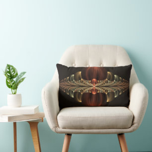 Fantasy Construction Shiny Abstract Fractal Art Lumbar Pillow