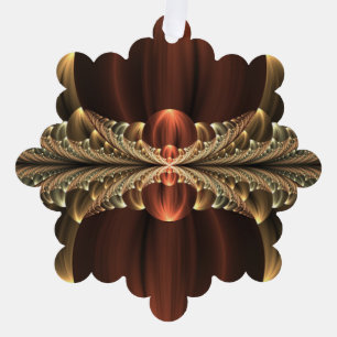 Fantasy Construction Shiny Abstract Fractal Art Ornament Card