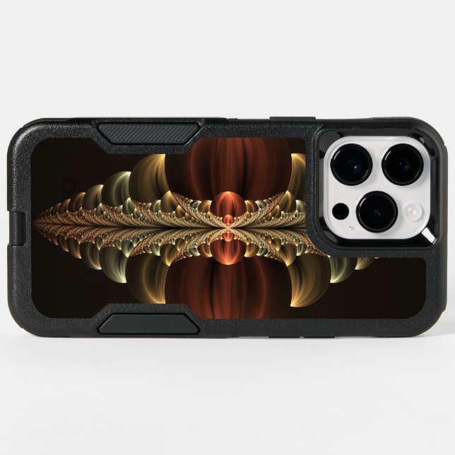 Fantasy Construction Shiny Abstract Fractal Art Otterbox iPhone Case (Back Horizontal)