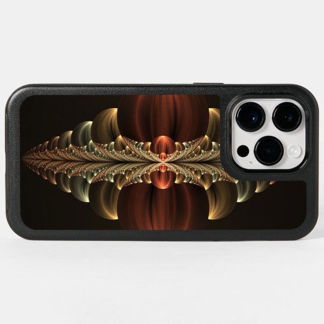 Fantasy Construction Shiny Abstract Fractal Art Otterbox iPhone Case (Back Horizontal)