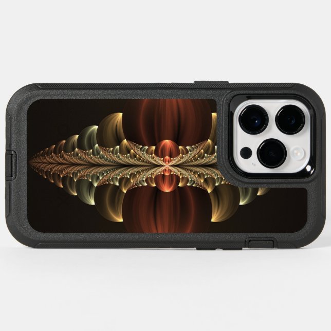Fantasy Construction Shiny Abstract Fractal Art Otterbox iPhone Case (Back Horizontal)