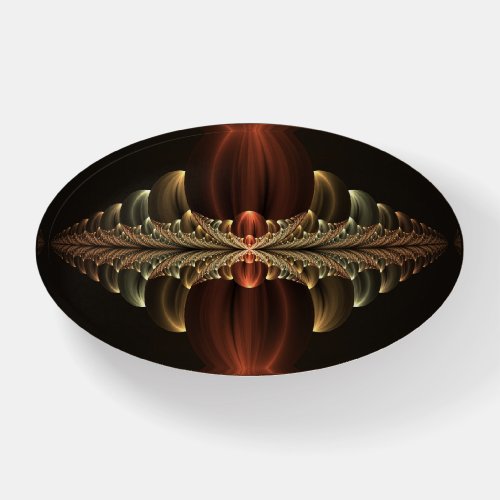 Fantasy Construction Shiny Abstract Fractal Art Paperweight