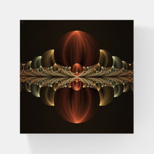 Fantasy Construction Shiny Abstract Fractal Art Paperweight