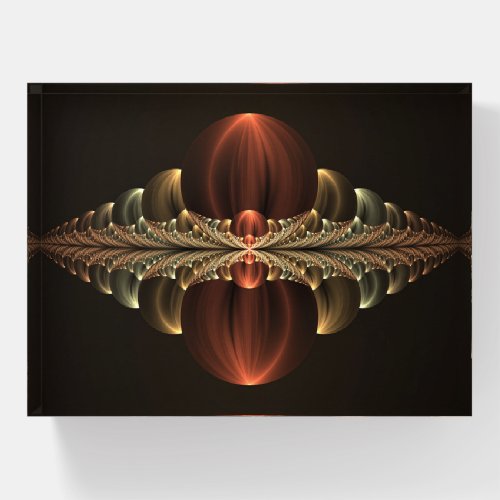Fantasy Construction Shiny Abstract Fractal Art Paperweight