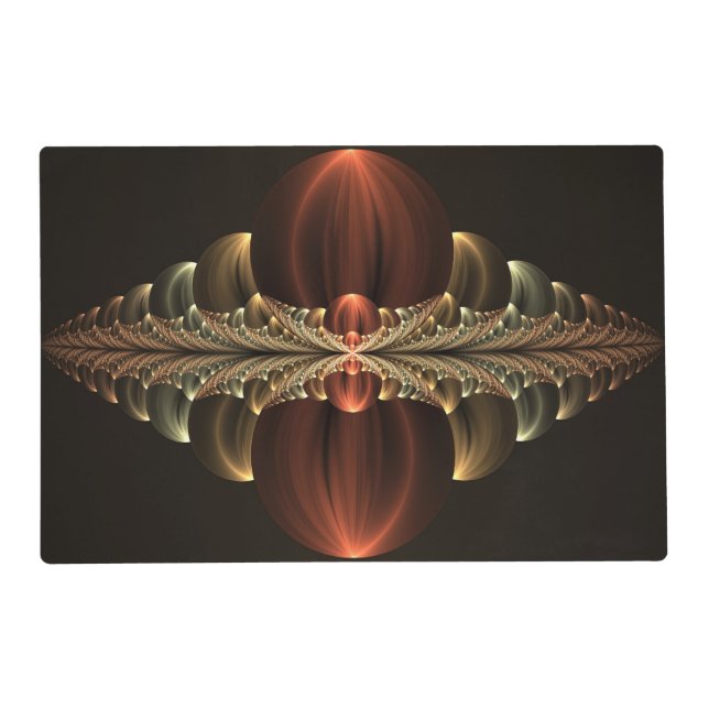 Fantasy Construction Shiny Abstract Fractal Art Placemat (Front)
