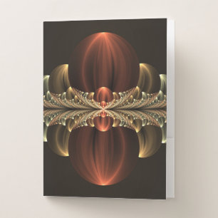 Fantasy Construction Shiny Abstract Fractal Art Pocket Folder