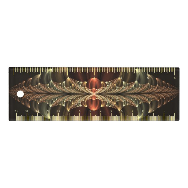 Fantasy Construction Shiny Abstract Fractal Art Ruler (Front)