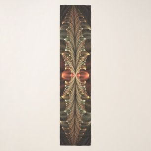 Fantasy Construction Shiny Abstract Fractal Art Scarf