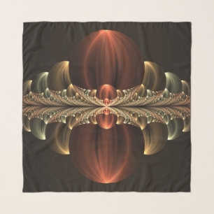 Fantasy Construction Shiny Abstract Fractal Art Scarf