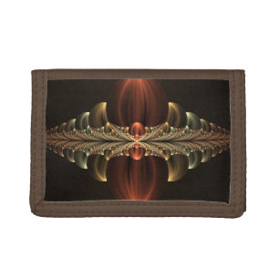 Fantasy Construction Shiny Abstract Fractal Art Trifold Wallet
