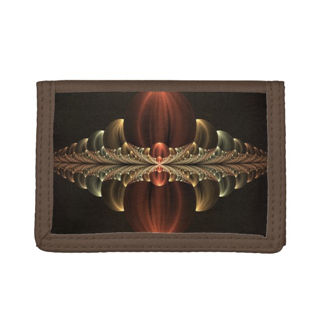 Fantasy Construction Shiny Abstract Fractal Art Trifold Wallet (Front)