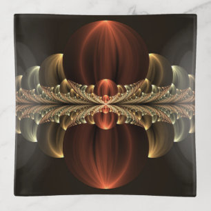 Fantasy Construction Shiny Abstract Fractal Art Trinket Tray