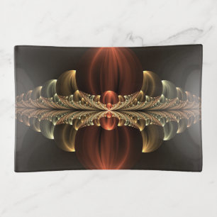 Fantasy Construction Shiny Abstract Fractal Art Trinket Tray