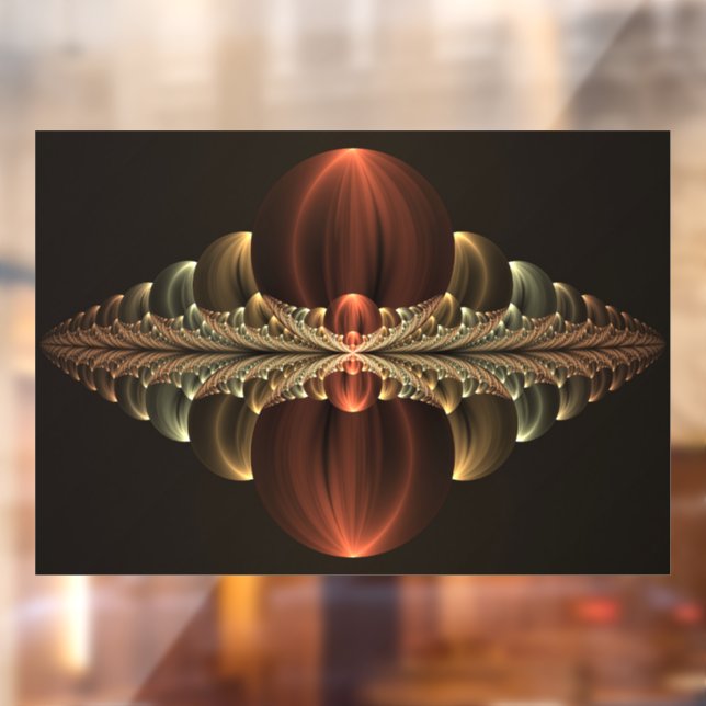 Fantasy Construction Shiny Abstract Fractal Art Window Cling (Sheet 2)