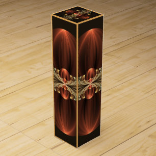 Fantasy Construction Shiny Abstract Fractal Art Wine Box