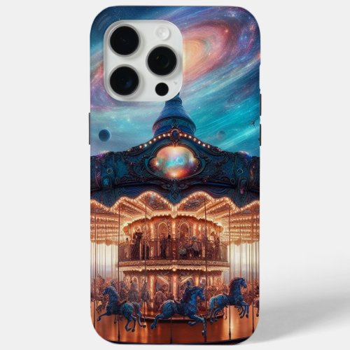 Fantasy Cosmic Carousel iPhone 15 Pro Max Case